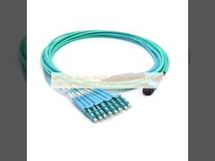 MPO-4LC Duplex OM3 Fiber Optic Breakout Cable | High-Density 40G to 10G Data Center Jumper
