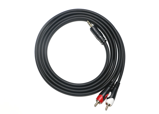 Double Head 2rca Audio Cable , TV DVD Digital 3.5 Mm Audio Cable