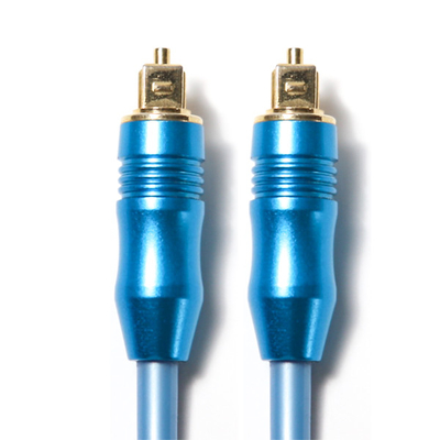 Buy Toslink Digital Optical Audio Cable OD5.0 Blue Plated Aluminum Shell For Amplifier Soundbar 1.5M 3M 5M online manufacture