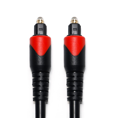 Buy Red Toslink Digital Cable OD4.0 Optic Fiber Cable Patchcord Plated PVC Round Connector For Home plaer CD Soundbar online manufacture
