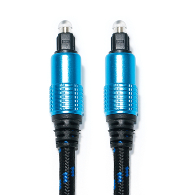 Buy TOSLINK Optical Audio Digital Cable Plated Round Ject Knited Rope Hifi Sound For Home Theater 1.8M 2M online manufacture