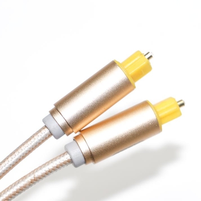 Buy Toslink Knited Rope With Plated Frosted Metal Shell OD4.0 Plug For Car Speaker Digital Cable Soundbar online manufacture
