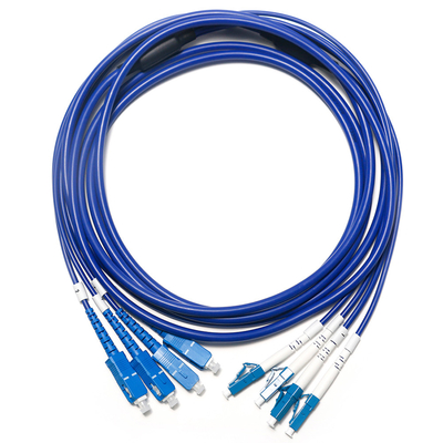 Buy SC LC Fiber Optic Patch Cord Multimode Dual-Core OM3 4/4 10G for Survailiance WLAN LAN online manufacture