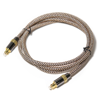Buy Toslink Didital Optical Cable OD5.0 Golden 4K Port Woven Rope HiFi Sound For Home Theatre Soundbar online manufacture