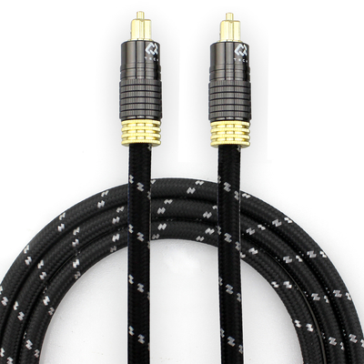 Buy 1.2M Gold Plated Toslink Audio Cable for Audiophile Subwoofer Speaker with Textured Shell and Male to Male Connector online manufacture