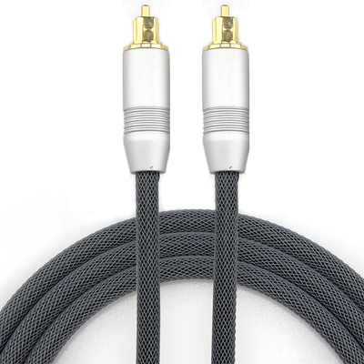 Buy [Factory Outlet] Toslink Plated Golden Silver Port Knited Rope For Audiophile HiFi Subwoofer Speaker 1.2M 2M online manufacture