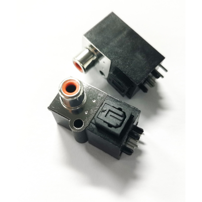 Buy AV-GQ-R004 Optical Reciever Toslink JackConnector Female Vertical Socket Transmitting / Receiving End) for Audio PCB online manufacture