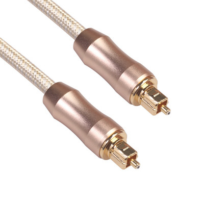 Buy TOSLINK Optical Audio Cable Gold Plug Knited Rope Frosted Shell 1.2M For CD / DVD Soundbar Home theatre online manufacture