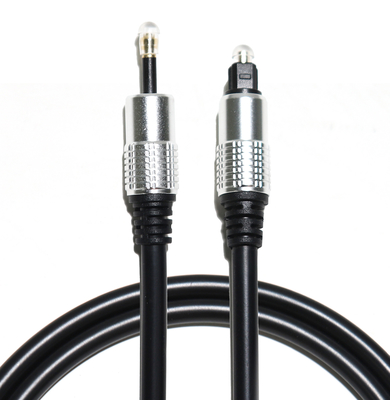 Buy Optical Toslink Cable OD5.0 Rope T-3.5 Plated Aluminum Silver Shell For Home Theatre Amplifier Soundbar 1.5M 3M 5M online manufacture