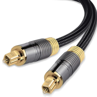 Buy 24K Gold Plated Toslink Cable 1m 2m 3m 5m 7.5m 10m Digital Audio Fiber Optical Cable Toslink Male To Male Optical Cable online manufacture