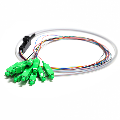 SC APC 12core Fanout Fiber Optic Pigtail SM Simplex 1.5M Optical Fiber Pigtail /Planar Lightwave Circuit splitter