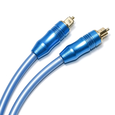 Toslink Digital Optical Audio Cable OD5.0 Blue Plated Aluminum Shell For Amplifier Soundbar 1.5M 3M 5M