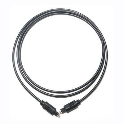 Black Toslink  OD4.0 Fiber Optic Cable PVC Injection Square Ject Plated Gold Port 1M 1.5M 3M For Soundbar CD Player