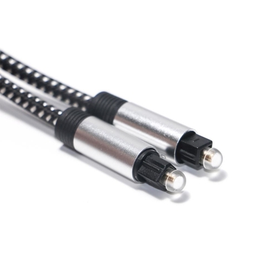 Toslink Optical Audio Digital Cable SPDIF Cable Knited Rope Plated Shell Port For Home Theatre CD Player Soundbar