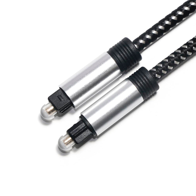 Toslink Optical Audio Digital Cable SPDIF Cable Knited Rope Plated Shell Port For Home Theatre CD Player Soundbar
