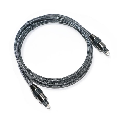 Factory Outlet Brand New Toslink Audio Digital Cable Nylon Braided OD4.0 Metal Shell Gold Plated Connector