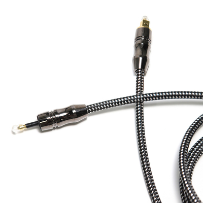 Digital Braided TOSLINK Optical Audio Cable Plated 4K Metal Connecotr For Theatre Soundbar