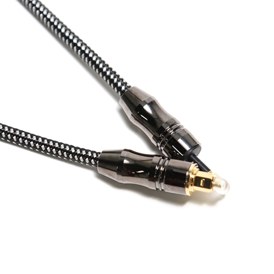 Digital Braided TOSLINK Optical Audio Cable Plated 4K Metal Connecotr For Theatre Soundbar