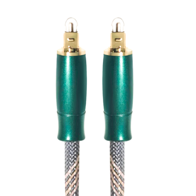 Toslink Optical Digital Cable Knited Rope Plated Gold 4K Connecotr High Sound Quality HiFi 1.2M 2M For Amplifier
