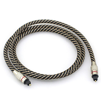 Toslink Optic Digital Cable Nylon Braided Metal Shell Red Ring Connector HiFi SPDIF 1M - 10M For SoundBar