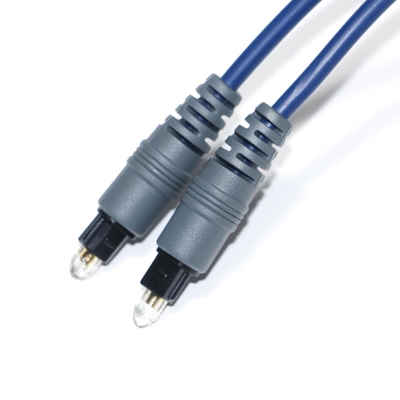 Toslink Audio Optical Fiber Cable Blue Spdif Plastic Square Soket 1.0mm PMMA 1M 2M For TV cD Player