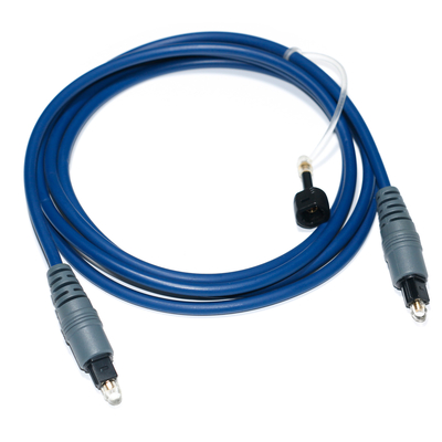 Toslink Audio Optical Fiber Cable Blue Spdif Plastic Square Soket 1.0mm PMMA 1M 2M For TV cD Player