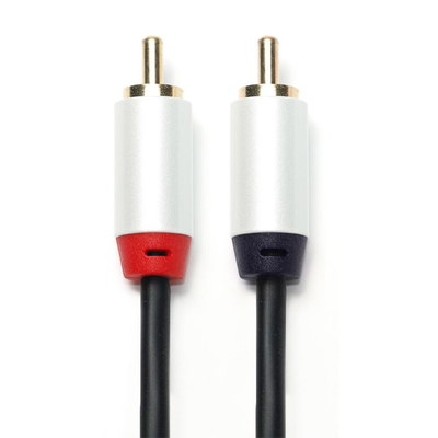 3.5 mm Digital Audio Cable 2/1 White Plated Metal Shell Golden Connector 1M 2M 3M RCA For Soundbar Car Audio