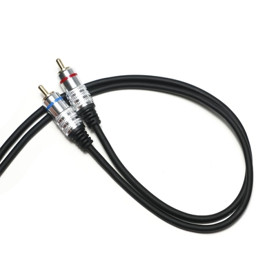 Factory oulet RCA 3.5MM Audio Cable Red Blue Rim PCV Cover Plated Alloy For CD TV Soundbar