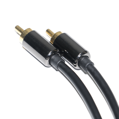 RCA Digital Audio Cable 3.5mm Output 1/1 Double Male Plate Metal Black PVC Aluminum Alloy 1.2M For Sound bar Car Audio
