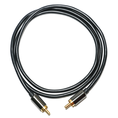 RCA Digital Audio Cable 3.5mm Output 1/1 Double Male Plate Metal Black PVC Aluminum Alloy 1.2M For Sound bar Car Audio