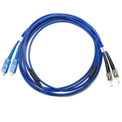 SC FC Dual Mode Fiber Optic Patch Cord OM3 Blue Wire 2/2 2.0/3.0mm For Surveillance Camera Use  3M 5M 8M 10M