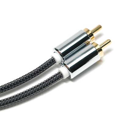 RCA Splendid Black Nylon Knited Aluminum Alloy Shell OD6.0 For soundbar HiFi luxury Car audio 1.5M
