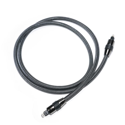 Toslink Black Nylon Braided Metal Shell OD6.0 For Output Digital Speaker TV Cable 1.2M