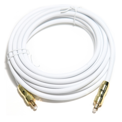 Toslink Digital Audio Optical Fiber Cable OD5.0 Knited Rope Plated Gold Shell 1.2M For Audiophile  Outdoor Speake