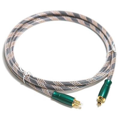 Toslink Optical Digital Cable Knited Rope Plated Gold 4K Connecotr High Sound Quality HiFi 1.2M 2M For Amplifier