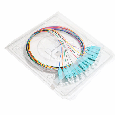 Fiber Optic Patch Cord Blue SC&UPC 12Core Ribbon Pigtail Blue Port 09mm Gigabit Ethernet Speeds 1.5M 2M 3M