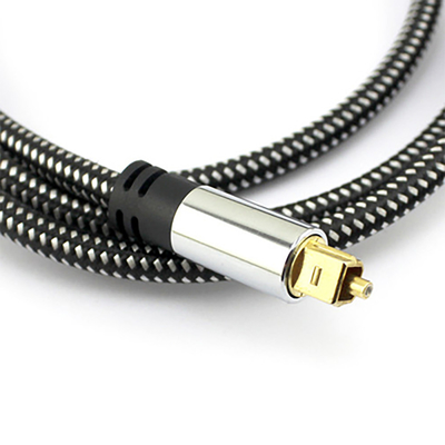 Digital Optical Audio Toslink Braid Cable OD5.0 Plated Silver Aluminum Shell For Amplifier Soundbar 1.5M 3M 5M