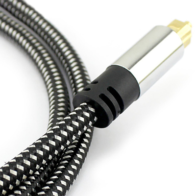 Digital Optical Audio Toslink Braid Cable OD5.0 Plated Silver Aluminum Shell For Amplifier Soundbar 1.5M 3M 5M