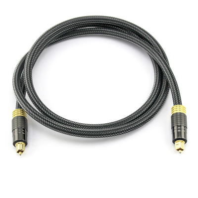 Factory Outlet Premium Digital Optical Audio Toslink 24K Plated Golden Knited Rope 1.2M