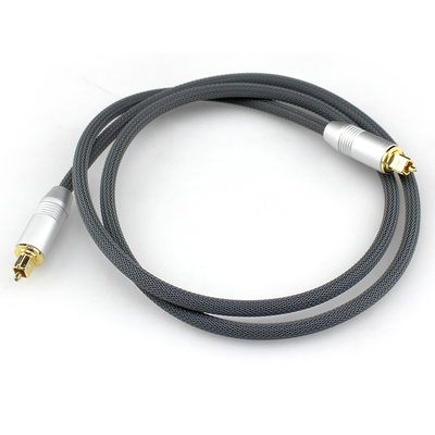 [Factory Outlet] Toslink Plated Golden Silver Port Knited Rope For Audiophile HiFi Subwoofer Speaker 1.2M 2M