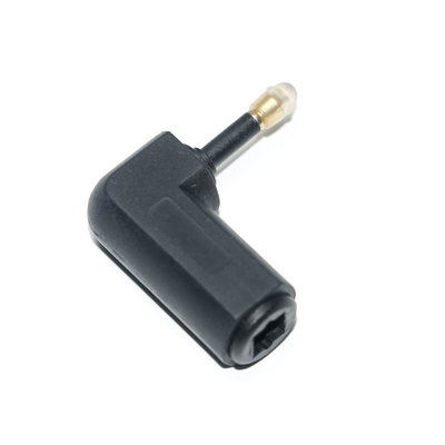 Toslink Optical 90 Degree Right Angle Audio Cable Extension Adapter Stereo Audio Converter 360 Rotates