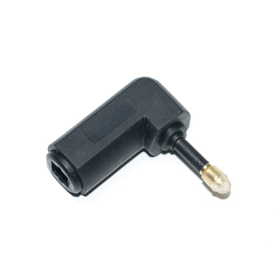 Toslink Optical 90 Degree Right Angle Audio Cable Extension Adapter Stereo Audio Converter 360 Rotates