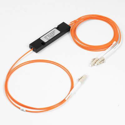 Fiber Optic Splitter Coupling Ratio LC/UPC 1x2 FBT Coupler 1*2 FBT Multimode 850/1310nm 50/125 MM 50/50
