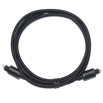 TOSLINK digital Audio Cable Black Knited Rope Plated Gold round port For DVD Player 1M 2M 3M