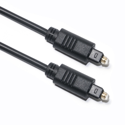 Black Toslink  OD4.0 Fiber Optic Cable PVC Injection Square Ject Plated Gold Port 1M 1.5M 3M For Soundbar CD Player