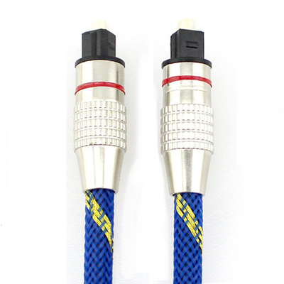 Optical Digital Audio Cable  Male to Male Gold Plated Knited Blue Rope 5.1 for Home Theater Soundbar