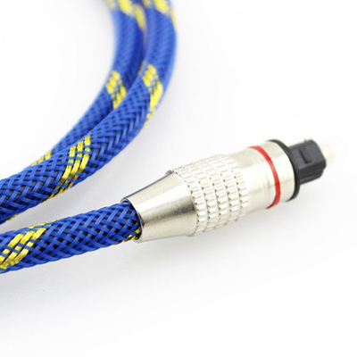 Optical Digital Audio Cable  Male to Male Gold Plated Knited Blue Rope 5.1 for Home Theater Soundbar