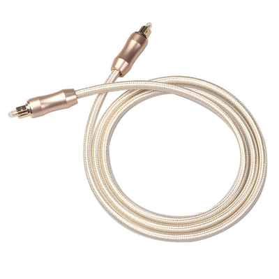 TOSLINK Optical Audio Cable Gold Plug Knited Rope Frosted Shell 1.2M For CD / DVD Soundbar Home theatre