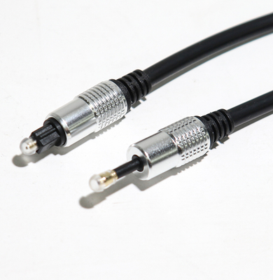 Optical Toslink Cable OD5.0 Rope T-3.5 Plated Aluminum Silver Shell For Home Theatre Amplifier Soundbar 1.5M 3M 5M