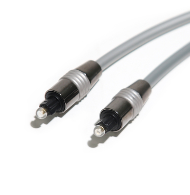 Toslink Cable Optical Fiber  OD5.0 Silver Rope Plated Aluminum Ink Black Shell For Amplifier Soundbar 1.5M 3M 5M